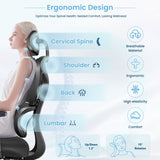 Coolhut Ergonomic Office Chair, High Back Adjustable Computer Desk Chair with Lumbar Support, 300lb, Black