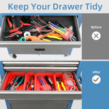 AIRAJ  Rolling Tool Chest 8 Drawers Tool Cabinet with Wheels Sliding Drawers Detachable Toolbox Storage Box Organizer