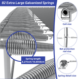 Mersco 8x14ft Large Rectangle Trampoline for Kids Adults,Big Outdoor Trampoline with Enclosure Net,Football Net & Storage Bag, Total 1600Lbs Bearing,Birthday Party Gifts,Blue