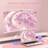 Akocrsiy 15.6 Laptop Computer, 12GB RAM 512GB SSD, Intel Alder Lake N150 (up to 3.6GHz), Windows 11 Pro Laptop Computer Pink, for Student, Home Office, Business