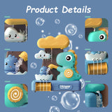 QXQ Baby Bath Toys 3-5, Dinosaur Bathtub Water Play Shower Toy for Toddlers Age 2-4, Fun Suction Cup Bath Toys for Kids Boys Girl Birthday (Ladle Color Random)