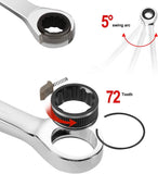 Airaj 12 Pcs Combination Ratcheting Wrench Set ，8-19 mm, Ratchet Wrenches Set for Car and Home Repair