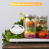 100pcs Regular Mouth Canning Lids, Mason Jar Lids for Canning, Reusable Leak Proof Split-type Solid Lids, Food Grade Material
