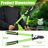 DRM-GDNER 23" Heavy Duty Lopper, SK5 Sharp Blades, Cuts 2" Dry/Wet Branches, Garden Tree Trimmer with Enhanced Triangle Iron Tube