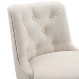 Dycanpo 26"H Counter Height Bar Stool Set of 3 with Back Linen Fabric for Home Kitchen, Linen Color