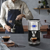 Auseo 20 Bar Semi-Automatic Coffee Maker, Espresso Machine, Steam Milk Foam for Home/Office/Cafe, Black