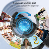 Saneen Digital Camera 5K 75MP WiFi Vlogging Cameras for You Tube 3''180° Flip Screen 18X Zoom with 32GB Card  for Beginners Black