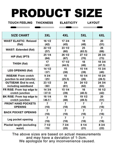 Ohebi Men’s Big & Tall Cargo Shorts 3XL-6XL – Quick-Dry, Elastic Waist, Zipper Pockets, Lightweight for Outdoor & Casual Wear