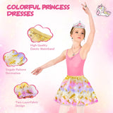 Princess Toy Set, Suitable For Girls Aged 3-6, With a Total Of 21 Dress Up Toys, Including Set, Earrings, Crown And Necklace, Shoes, Princess Dress Up Game Toy Gifts, Suitable For Girls