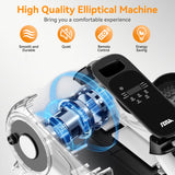 TCISA Under Desk Elliptical Machine,Electric Portable Pedal Exerciser for Seniors,Home and Office Workout,Remote Control & 12 Adjustable Speeds,Black