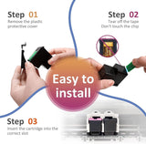 61XL Ink Cartridge Compatible for HP 61 Ink Cartridge for HP Envy 5530 4500 Officejet 4630 4635 Deskjet 1000 2540 1510 Printer (1 Black+1 Color)