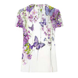 Xdegoge Flash Deals of The Day Summer Tops for Women 2025 Dressy Casual V Neck Short Sleeve Shirts Trendy Button Down T Shirt Tunic Cute Blouses Pullover Floral Print Going Out Tops Flash Deals