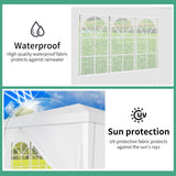 SANOPY 10x20 Party Tents with 6 Removable Sidewalls, Outdoor Waterproof Shade Canopy Tent for Weddings and Events, White 12x-1