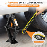 Car Jack Kit Scissor Jack for Car 2 Ton (4409 lbs) Tire Jack Tool Kit Universal Car Emergency Kit with Lug Wrench Tire Changing Kit for Car SUV