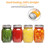 100pcs Regular Mouth Canning Lids, Mason Jar Lids for Canning, Reusable Leak Proof Split-type Solid Lids, Food Grade Material