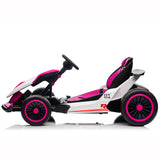 24V Electric Go Kart for Kids, 400W Battery Powered Ride on Toys, Gift for Boys Girls Age 6+, Red