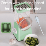 YUOFD Rotary Cheese Grater, Handheld Cheese Shredder with 6 Blades, Vegetable Slicing, Shredding and Dicing Tools