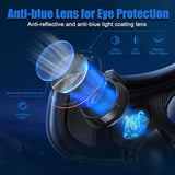 VR Headset for Phone with Controller,Adjustable 3D Glasses Compatible 5~7 inch,Anti-Blue Eyes Protected HD Lenses,for Mobile Games & Movies