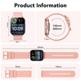 2025 NEW Smart Watch for Android and iPhone 1.96''HD Screen Men Women's IP68 Waterproof Fitness Tracker Bluetooth Calling (Answer/Make/Message),100 Sports Modes,Perfect for Holiday Gifts Pink