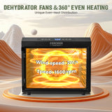 Cercker Food Dehydrator Machine 7 Stainless Steel Trays, 6ft² Jerky Dehydrator 800W, 190ºF Food Dryer