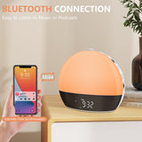 Sunrise Alarm Clock Sound Machine, Digital Alarm Clocks for Bedrooms, 18 Dimmable Night Light, 25 Sleep Sounds, White Noise Machine for Baby, Wake Up Light Alarm Clock for Heavy Sleepers