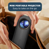 Cavatry Mini Projector, Smart Outdoor Portable, 1080p Hd Projection, Sync With Smartphone, Compatible With Tv Stick/Pc/Ps4