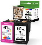 61XL Ink Cartridge Compatible for HP 61 Ink Cartridge for HP Envy 5530 4500 Officejet 4630 4635 Deskjet 1000 2540 1510 Printer (1 Black+1 Color)