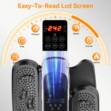 TCISA Under Desk Elliptical Machine,Electric Portable Pedal Exerciser for Seniors,Home and Office Workout,Remote Control & 12 Adjustable Speeds,Black