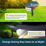 Acpouw Solar Lights Outdoor, Solar Spot Lights Outdoor 6500K Daylight White, Solar Landscape Spotlights for Garden Yard Patio Driveway Porch, 6-Pack