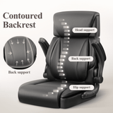 CoolHut Big and Tall Office Chair 400LBS, Adjustable Headrest Ergonomic Computer Desk Chair, Executive Leather Chair with Adjustable Armrest, High Back Office Chair Havy Duty Design, Black