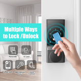 SANOPY Security Smart Doors Lock,Keyless Entry Door Lock with Doorbell, App Control, Electronic Digital Keyless Door Lock, Ease of Use, Home Security, Auto Lock, Black