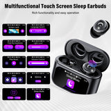 Sleep Earbuds Bluetooth 5.4 in Ear Smart Touch Screen Headphones, 48H Noise Cancelling Ear Buds with 5 EQ Modes, Mini Wireless Headphones Small Design for Side Sleepers, Clear Calls Earphones, IPX7