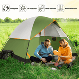 SANOPY 4 Person Camping Tent - Waterproof, Windproof, Lightweight & Easy Setup with Detachable Rainfly, Mesh Windows & Carry Bag for Camping, Hiking, Travel, Beach, and Festivals