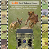 RONY 32GB Solar Trail Camera with Infrared Night Vision, 4K 30fps Motion Activated Waterproof IP66 Hunting Trail Cam for Wildlife Monitoring Scouting