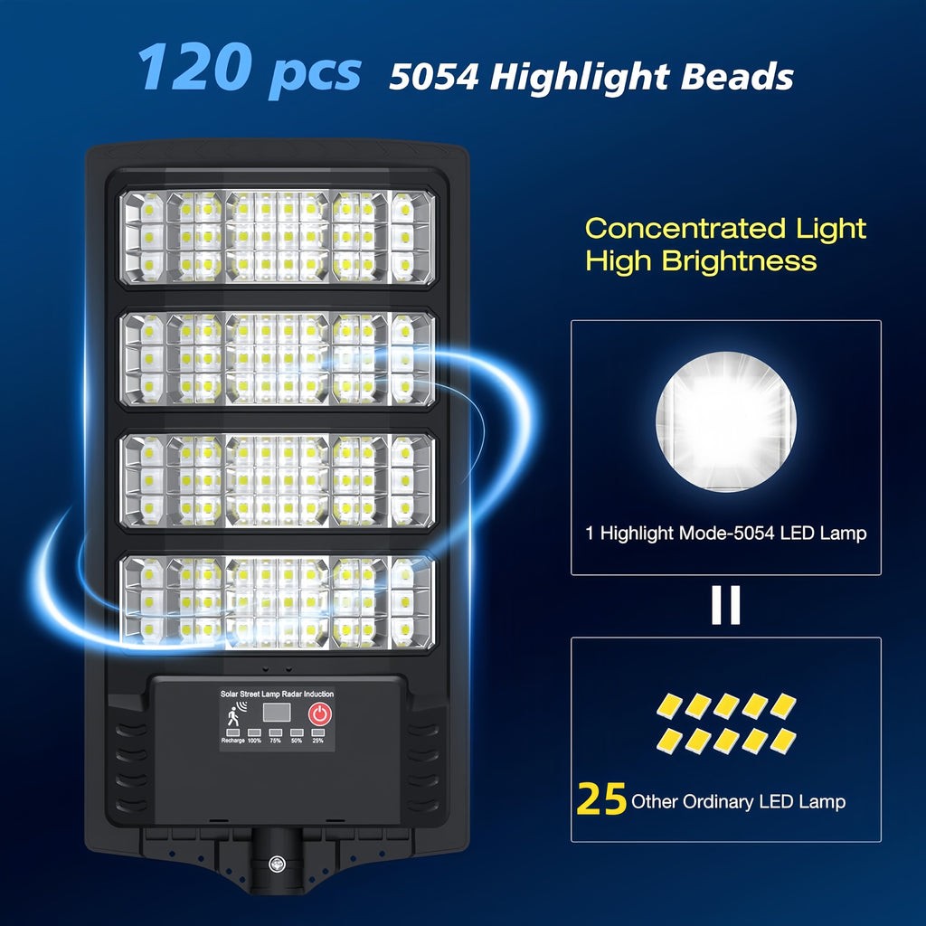 Solar Powered Outdoor Lights Solar Lights Solar Street Lights Pole Barn Commercial Parking Lot Lights Outdoor Dusk to Dawn Solar Security Flood Light Motion Sensor Remote Control Led Lamp