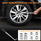 Car Jack Kit Scissor Jack for Car 2 Ton (4409 lbs) Tire Jack Tool Kit Universal Car Emergency Kit with Lug Wrench Tire Changing Kit for Car SUV