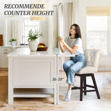 Dycanpo 26" Swivel Bar Stools Set of 3 with Back & Footrest, Counter Stools for Kitchen ,White-Faux Leather