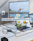 Duomigo Ethernet Splitter 1 to 4, 1000Mbps High-Speed Network Distributor with USB Power, Supports 4 Devices Simultaneously