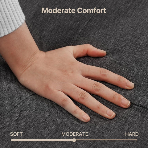 Noelse Sectional Couches for Living Room, L-Shaped Sofa Couch with Linen Fabric, 4 Seat Sofa Set with Double Chaise for Apartment and Small Places (Fabric, Blue)