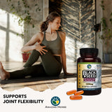 A-ma, zing Herbs Premium Black Seed Oil Capsules | Cold Pressed Nigella Sativa for Digestive Support, Immune Balance & Cognitive Health | High Potency Formula, 1250mg, 60 Softgels