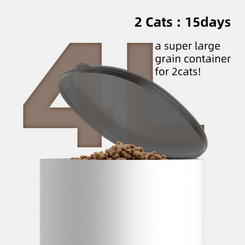 Automatic Pet Feeders WiFi 2.4Ghz Smart Cat Feeder APP Control Remote Feeding- Timed Cat Food Dispenser