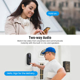 Wireless Wi-Fi Video Doorbell Camera with Two Way Audio, Smart Motion Detection, Night Vision and Cloud Storage, 2.4G Wi-Fi only