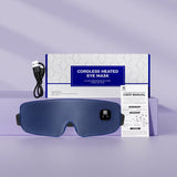 Aroma Season Silk Heated Eye Mask Cordless, 1500mAh Warm Eye Compress for Dry Eyes, Blepharitis, 4 Time Levels and 4 Temperature Settings, Washable