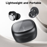 2025 Wireless Sleep Buds, Bluetooth 5.4 Sleep Earbuds for Side Sleepers, Hi-Fi Stereo 3D Bass Noise Cancelling Bluetooth headphones, 53H Playtime LED Earphones with Charging Case