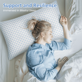 Thinway Pillows Standard Size Set of 2, Memory Foam Cooling Bed Pillows Hotel Reversible Pillow with Washable Removable Cover for Back, Stomach or Side Sleepers, OEKO-TEX Certified