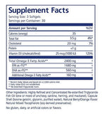 PRN-De3 Omega 3 Fish Oil for Dry Eyes - 2240mg EPA & DHA in Triglyceride Formula - New & Improved - Burpless - 1 Serving, 1 Month Supply