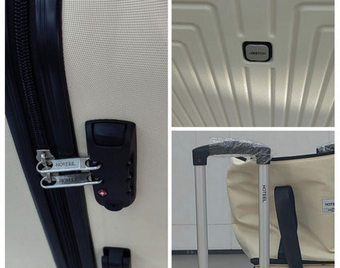 SANOPY 2 Hardside Expandable Luggage with Spinner Wheels, Checked-Medium 24-Inch, Travel Luggage Suitcases with Wheels for Woman Men