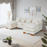 Sectional Couches for Living Room, U Shaped Couches Sectional Sofa with Double Chaise, Black Sofa Couch Sectional Couch for Apartment, Living Room Couch, Belge