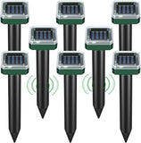 8 Pack Mole Repellent Solar Powered, DOQAUS Waterproof Sonic Mole Deterrent Spikes, Snake Rodent Gopher Repellent for Lawn Garden & Yard