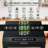 Cercker Food Dehydrator Machine 7 Stainless Steel Trays, 6ft² Jerky Dehydrator 800W, 190ºF Food Dryer